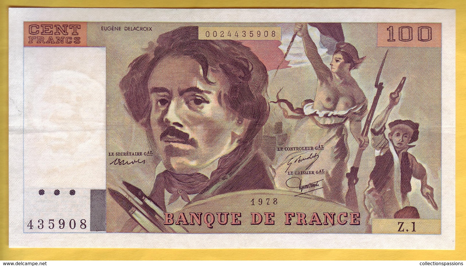 BILLET FRANCAIS - 100 Francs Delacroix 1978 SUP - 100 F 1978-1995 ''Delacroix''