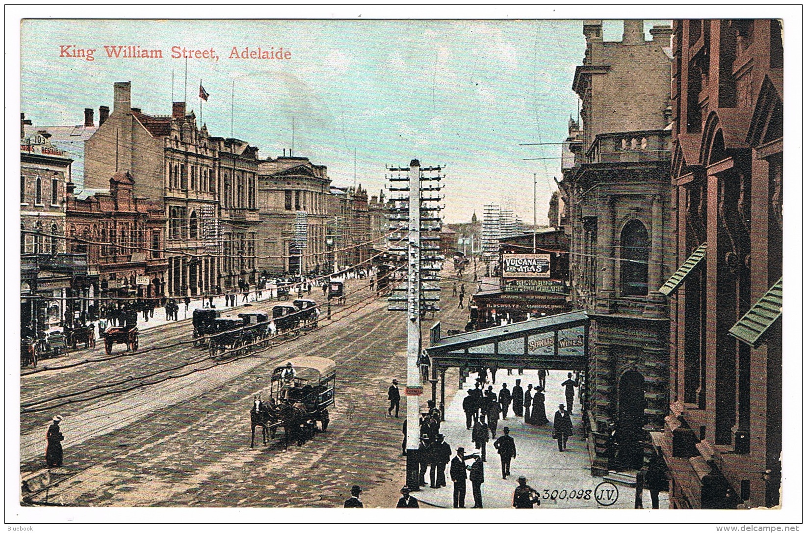 RB 1154 - 1907 Postcard King William St Adelaide - Woollahra 622 Numeral Duplex Postmark - Sydney NSW Australia - Lettres & Documents