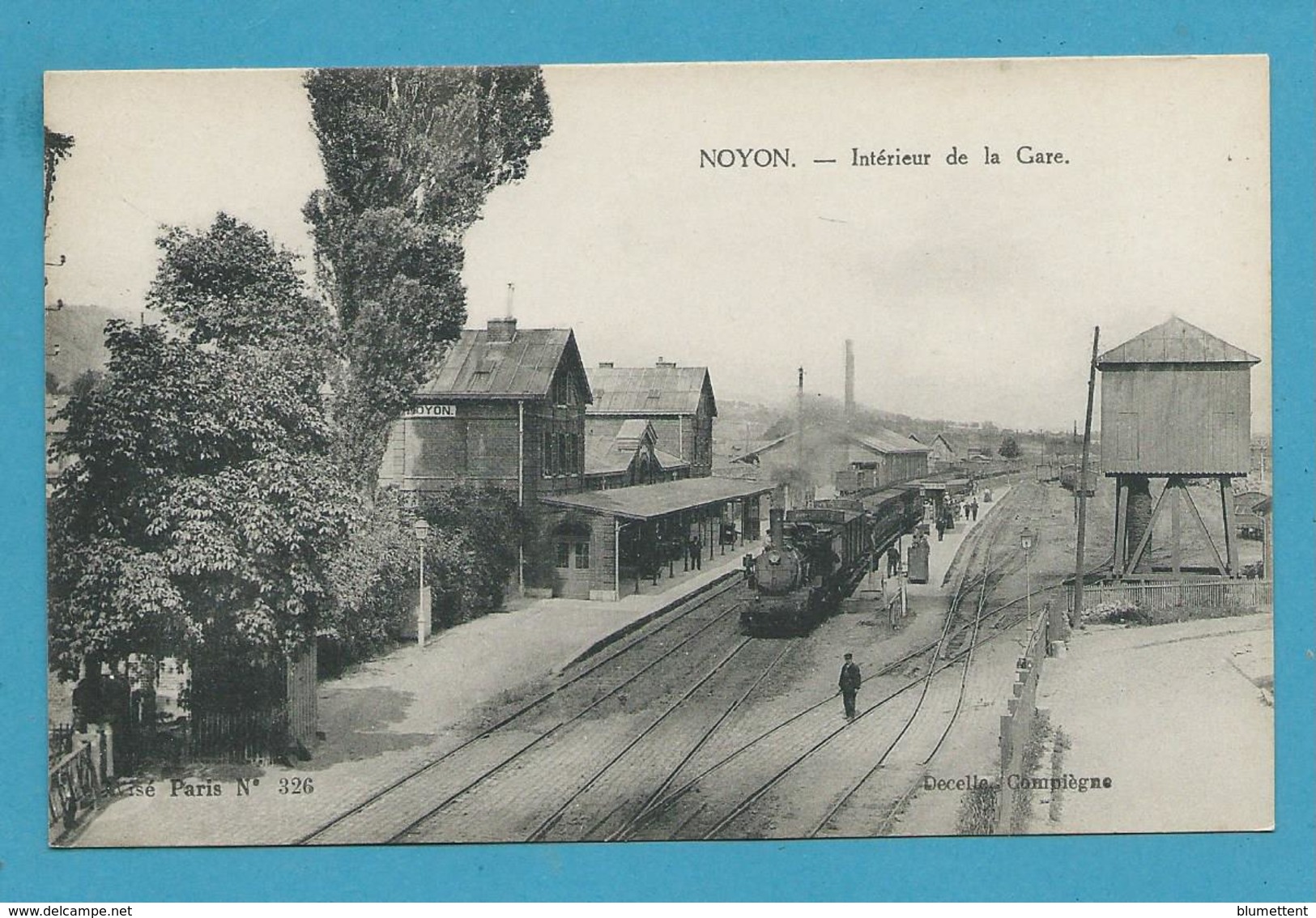 CPA Chemin De Fer Train En Gare De NOYON 60 - Noyon