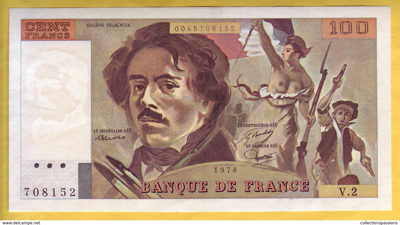 BILLET FRANCAIS - 100 Francs Delacroix 1978 SUP+ - 100 F 1978-1995 ''Delacroix''