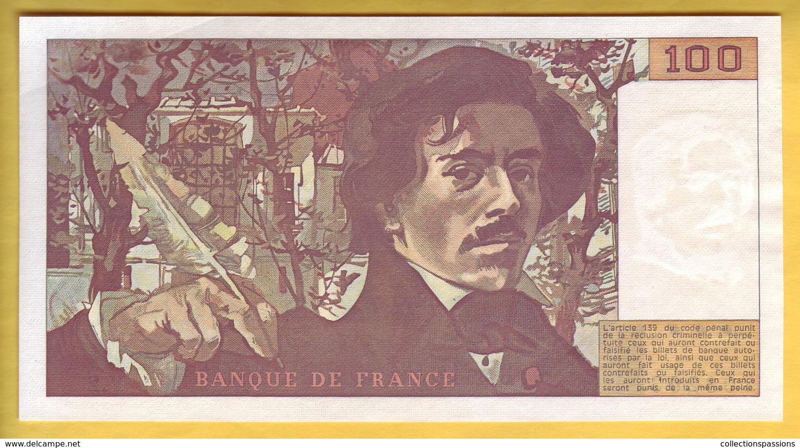 BILLET FRANCAIS - 100 Francs Delacroix 1978 SUP+ - 100 F 1978-1995 ''Delacroix''