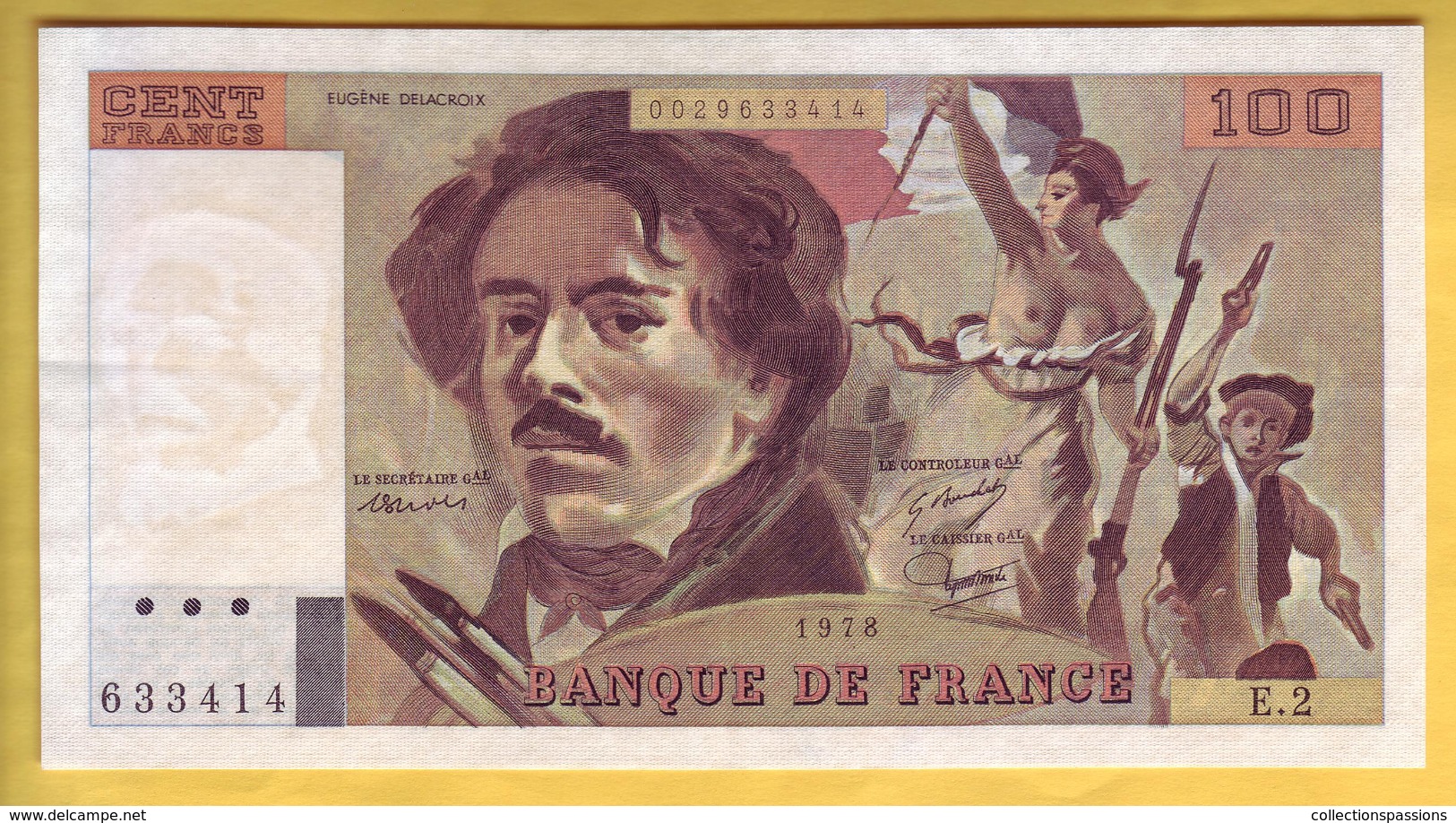 BILLET FRANCAIS - 100 Francs Delacroix 1978 SUP+ - 100 F 1978-1995 ''Delacroix''