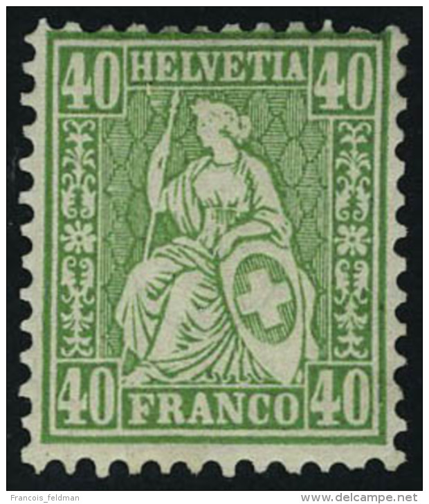 Neuf Avec Charni&egrave;re N&deg; 39, 40c Vert T.B. Zurmstein 34 : 1800 CHF - Autres & Non Classés