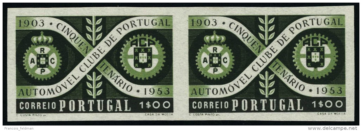 Neuf Sans Gomme N&deg; 793/4, Cinquantenaire De L'Automobile-Club Du Portugal, Chaque En Paire Hor. ND, T.B. - Autres & Non Classés