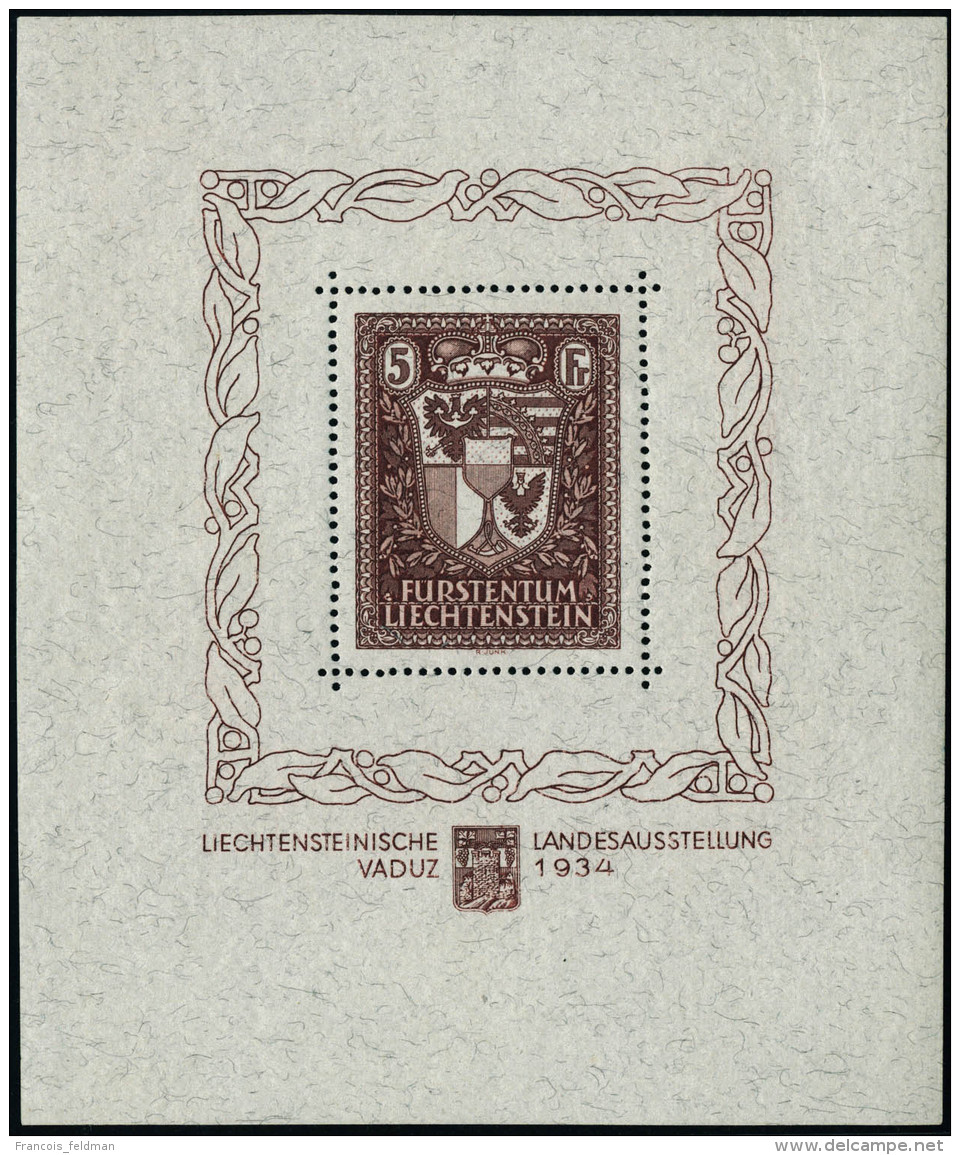 Neuf Sans Charni&egrave;re N&deg; 1. Le Bloc Vaduz 1934. T.B. - Autres & Non Classés