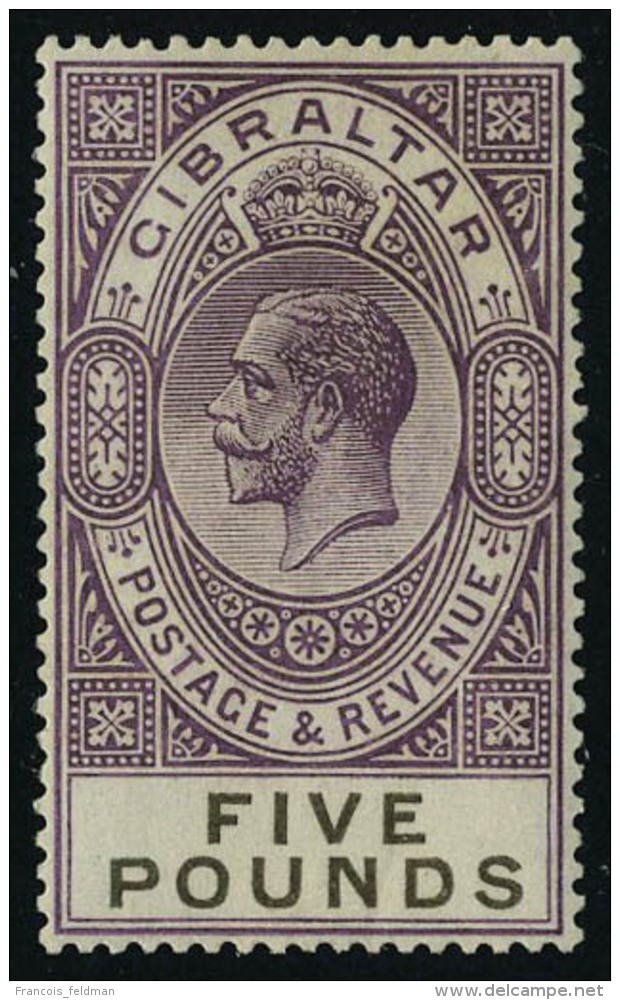 Neuf Avec Charni&egrave;re N&deg; 90, 5&pound; Violet Brun Et Noir, Cl, T.B. - Autres & Non Classés