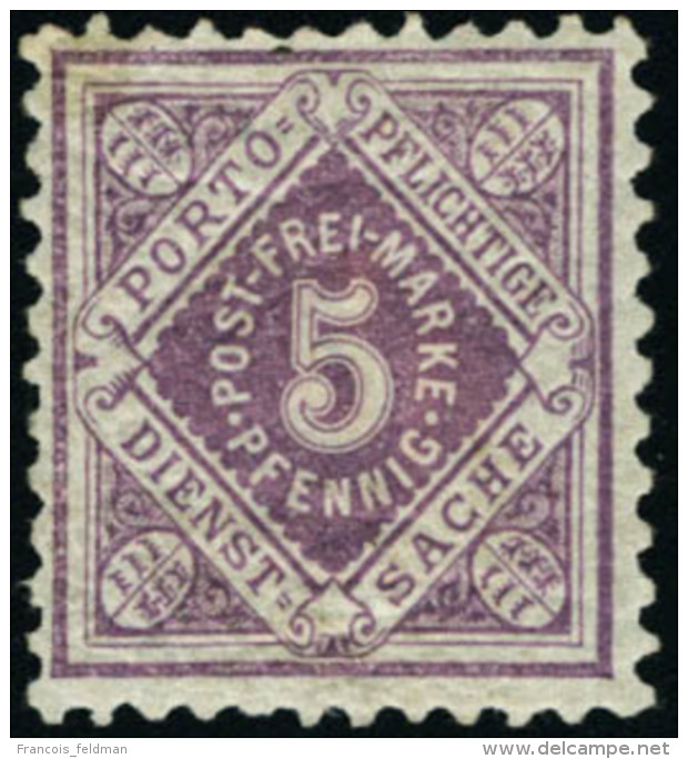 Neuf Avec Charni&egrave;re N&deg;3a. 5P Mauve. Cl. T.B. (+ Normal Pour Comparaison) - Autres & Non Classés