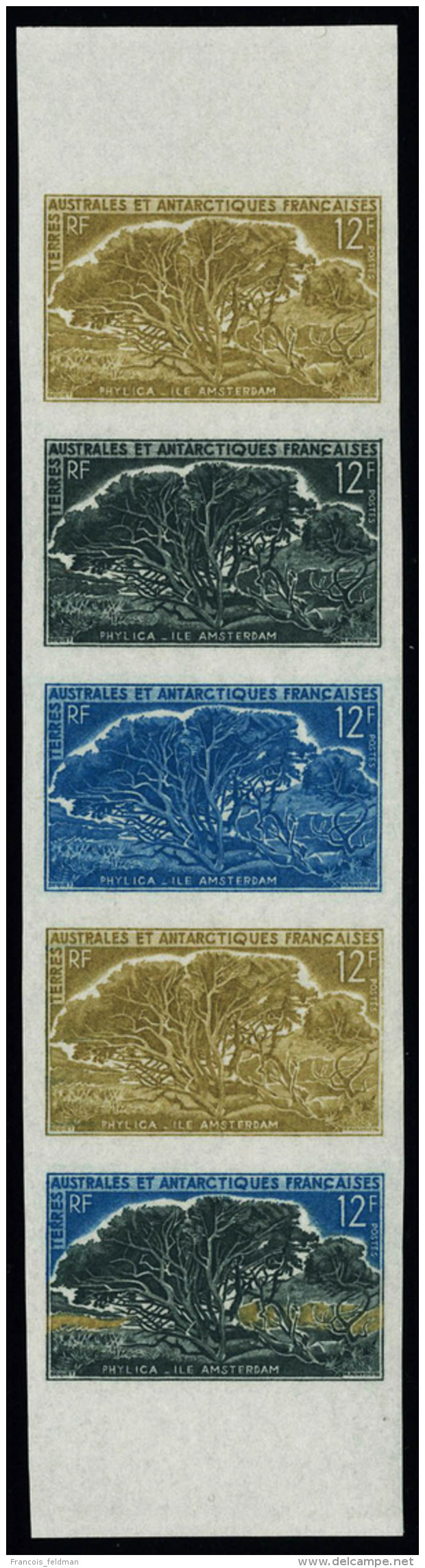 Neuf Sans Charni&egrave;re N&deg; 29, 12f Philica, Bande De 5ex ND, Essais De Couleurs, Bdf, Superbe - Autres & Non Classés