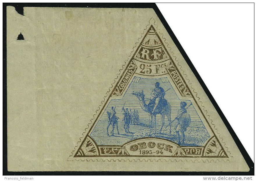 Neuf Avec Charni&egrave;re N&deg; 63, 25 Bistre Et Bleu Grand Bdf T.B. Sign&eacute; Gilbert - Autres & Non Classés