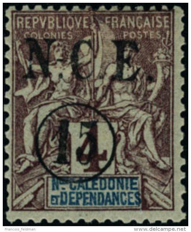 Neuf Avec Charni&egrave;re N&deg; 55c, 15 Sur 4c, Non &eacute;mis, T.B. Sign&eacute; Richter. - Autres & Non Classés