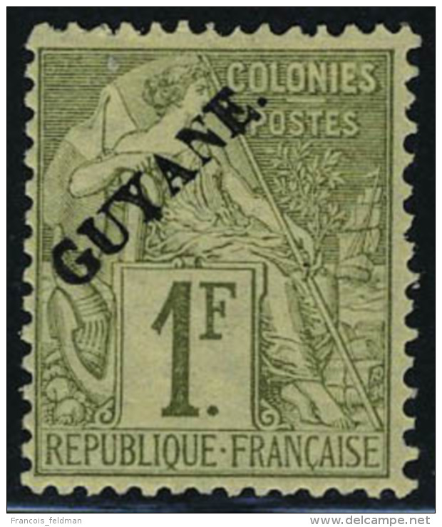 Neuf Avec Charni&egrave;re N&deg; 26/28, 40, 75 Et 1f Guyane T.B. Sign&eacute; Calves - Other & Unclassified