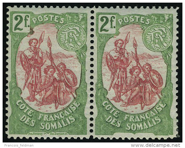 Neuf Avec Charni&egrave;re N&deg; 51d, 2f Vari&eacute;t&eacute; Sans Le Nom Du Graveur Tenant &agrave; Normal T.B. - Autres & Non Classés