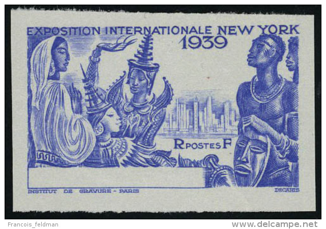 Neuf Sans Gomme N&deg; 71a, Expo Internationale De New York Bleu Sans L&eacute;gende Ni Valeur ND, T.B. - Autres & Non Classés