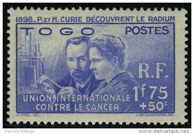 Neuf Sans Charni&egrave;re 1938, S&eacute;rie Compl&egrave;te Pierre Et Marie Curie, T.B. - Autres & Non Classés