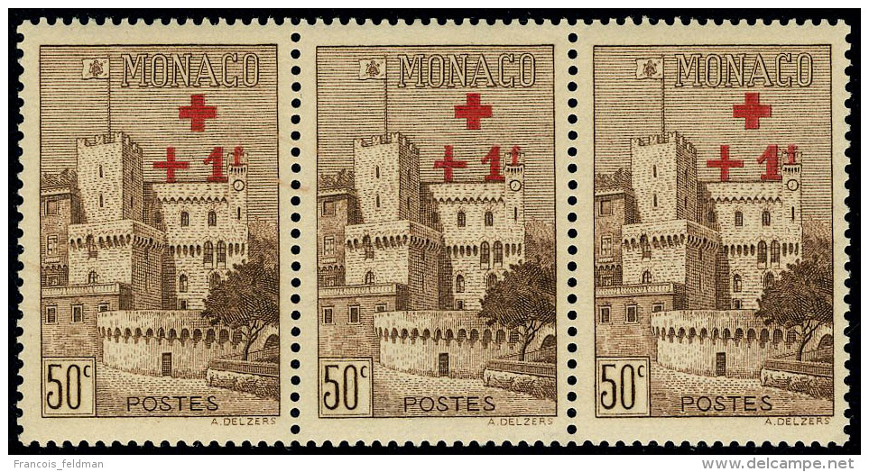 Neuf Avec Charni&egrave;re N&deg; 205a, 50c + 1f Croix Rouge, 1ex Vari&eacute;t&eacute; Croix Cass&eacute;e Dans... - Autres & Non Classés