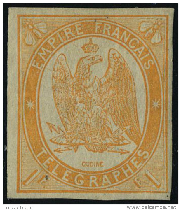 Neuf Avec Charni&egrave;re N&deg; 3, 1f Orange, Froissures Sinon T.B. Sign&eacute; Brun - Autres & Non Classés