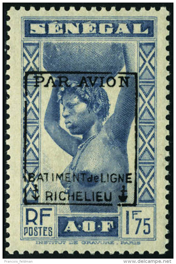 Neuf Sans Charni&egrave;re N&deg; 6/7, Timbres Du S&eacute;n&eacute;gal Surcharg&eacute;s Richelieu, La Paire T.B. - Autres & Non Classés