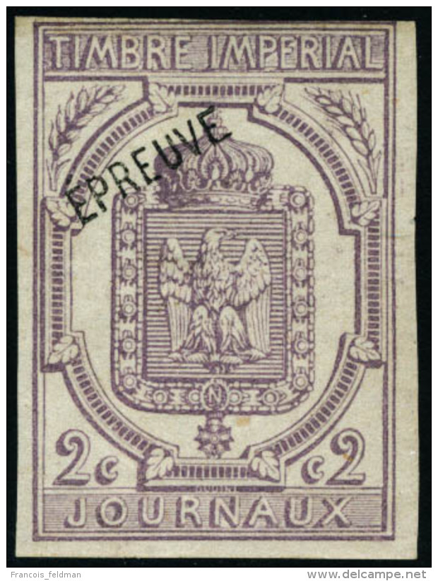 Neuf Avec Charni&egrave;re N&deg; 1. 2c Lilas, Surcharg&eacute; EPREUVE. T.B. Sign&eacute; Brun - Altri & Non Classificati