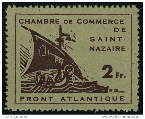 Neuf Sans Gomme N&deg; 8/9, La Paire Chambre De Commerce De St Nazaire &eacute;mis Sans Gomme T.B. Sign&eacute;... - Autres & Non Classés