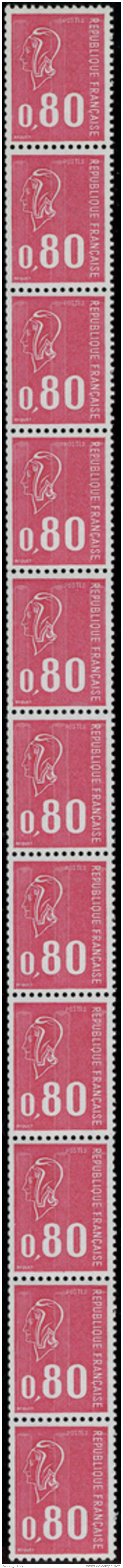Neuf Sans Charni&egrave;re N&deg; 65/6, 60 Et 80c Becquet Bande De 11 T.B. - Autres & Non Classés