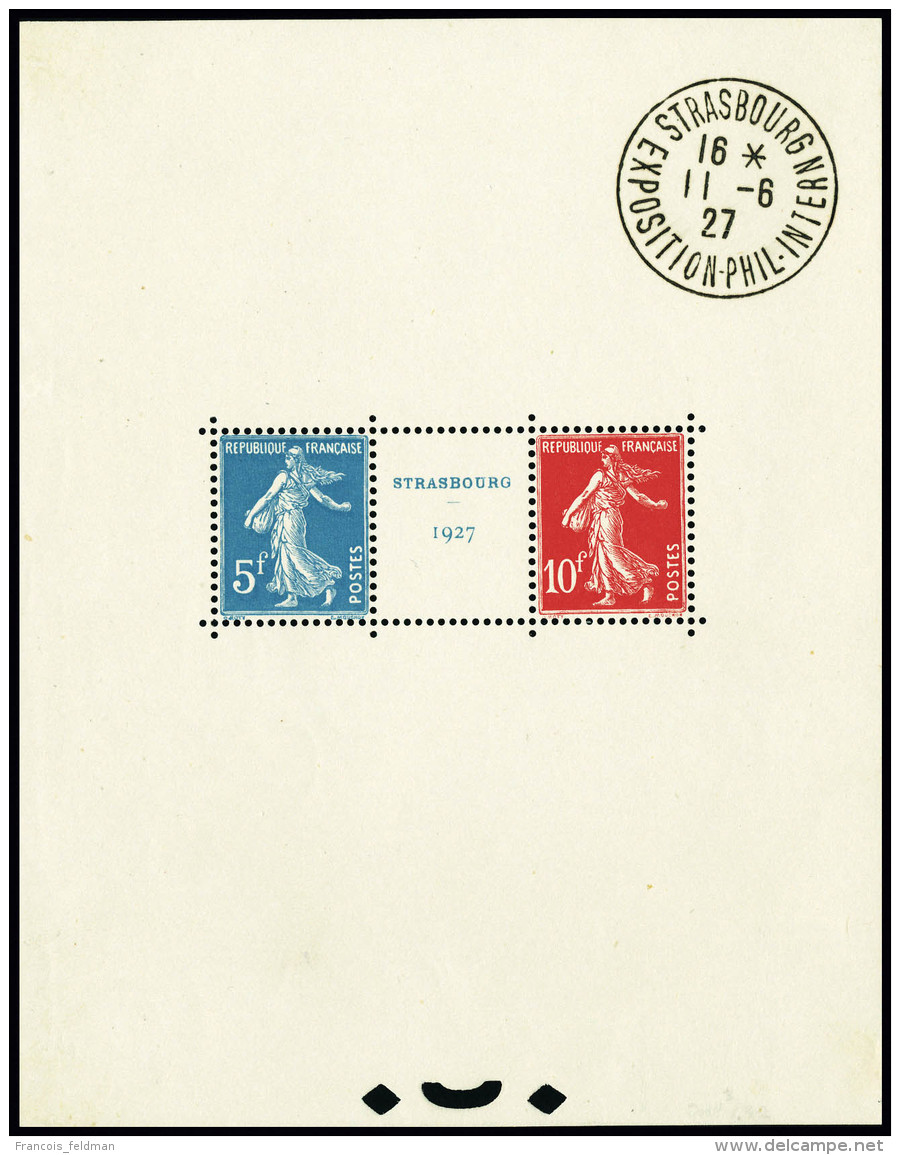 Neuf Sans Charni&egrave;re N&deg; 2, Le Bloc Expo De Strasbourg 1927, C&agrave;d De L'Expo En Marge 11.6.27, T.B. - Autres & Non Classés