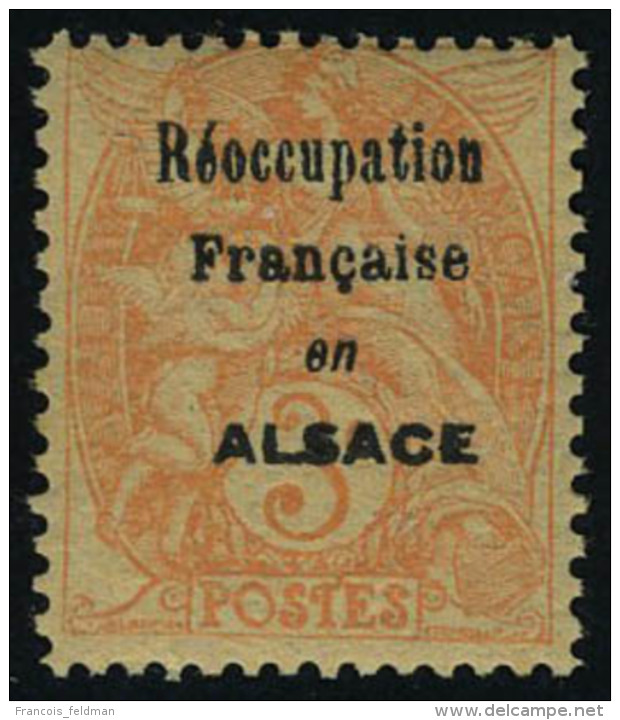 Neuf Sans Charni&egrave;re N&deg; 109e, 3c Blanc Papier GC Surcharge R&eacute;occupation En Alsace, T.B. Maury - Autres & Non Classés