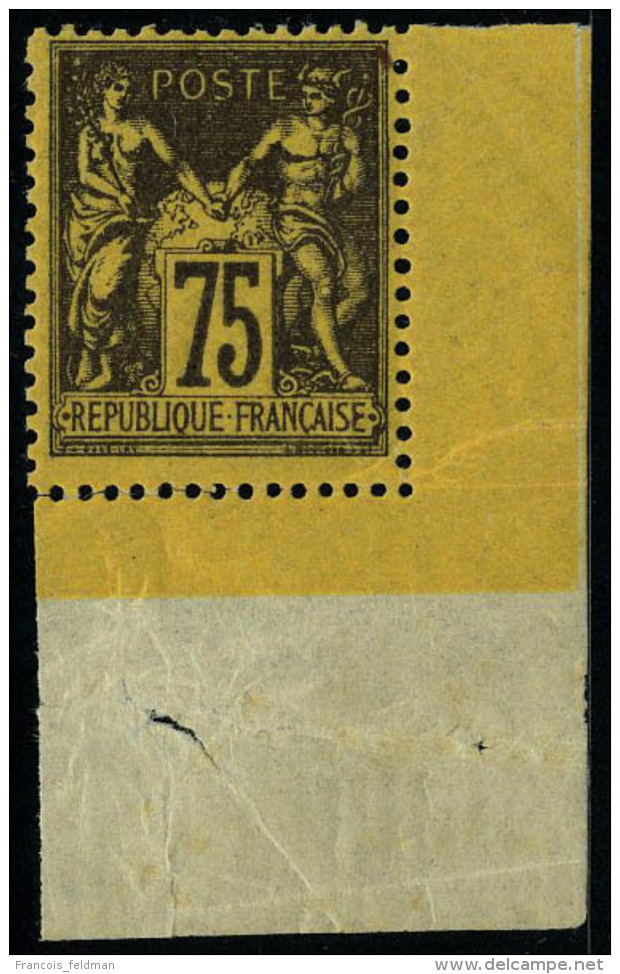 Neuf Sans Charni&egrave;re N&deg; 99, 75c Violet Sur Orange , Cdf, Superbe - Autres & Non Classés