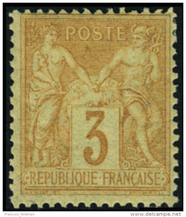 Neuf Avec Charni&egrave;re N&deg;86. 3c Bistre Sur Jaune. T.B. - Autres & Non Classés