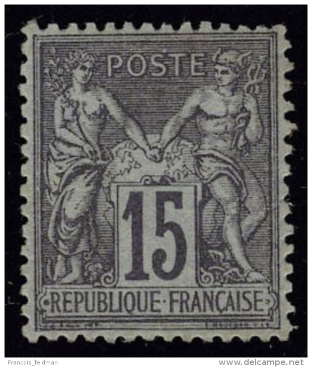 Neuf Avec Charni&egrave;re N&deg; 77, 15c Gris Excellent Centrage, T.B. 1200+ 50% - Autres & Non Classés