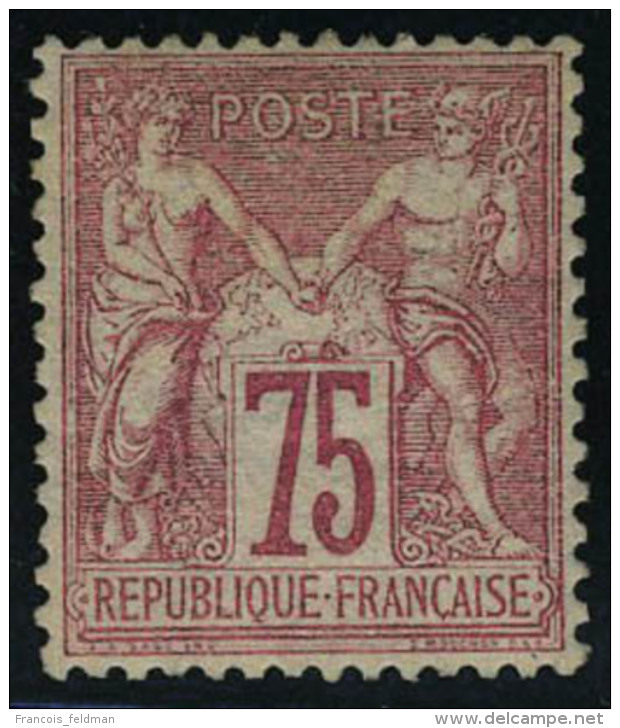 Neuf Avec Charni&egrave;re N&deg; 71, 75c Carmin Type I T.B. Sign&eacute; Calves - Autres & Non Classés