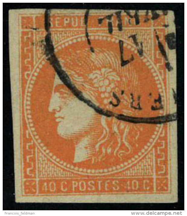 Oblit&eacute;r&eacute; N&deg; 48a, 40c Orange Vif, Obl Cachet &agrave; Date, T.B. - Autres & Non Classés