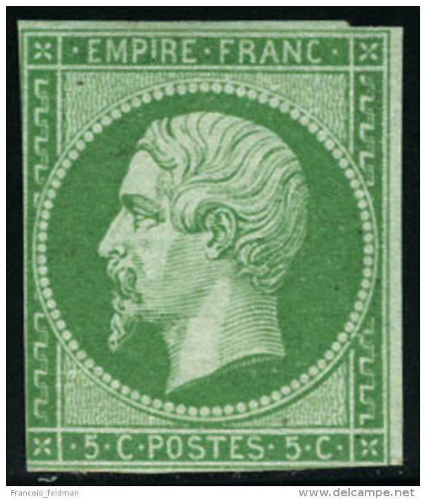 Gomme Non Originale N&deg; 12a, 5c Vert-jaune, 2 Marges L&eacute;g&egrave;rement Entam&eacute;es, Tr&egrave;s... - Autres & Non Classés