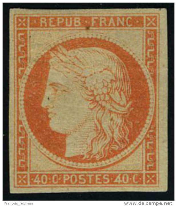 Neuf Avec Charni&egrave;re N&deg; 5A, 40c Orange Gomme Brun&acirc;tre T.B. Sign&eacute; Calves - Otros & Sin Clasificación