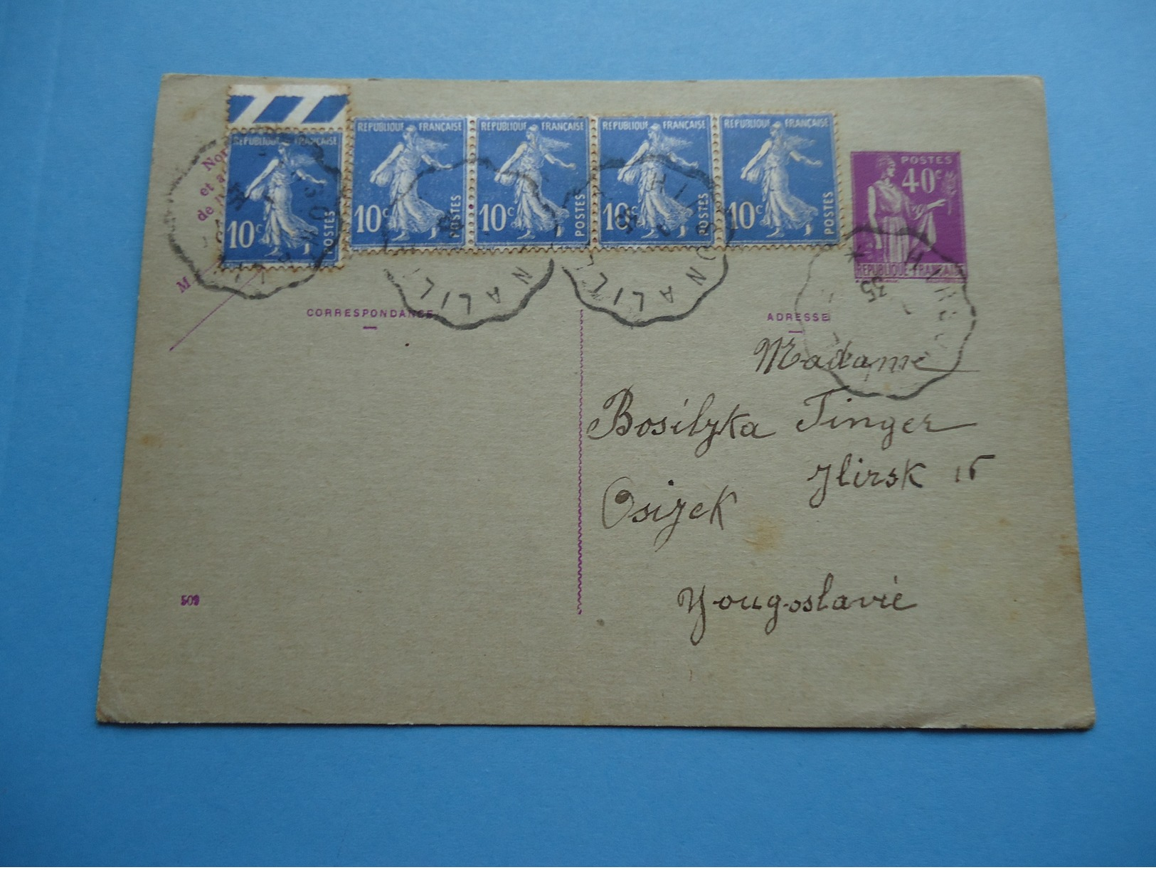 Postal Cards Were Sent From France To Osijek (Yugoslavia) In 1935. - Covers & Documents