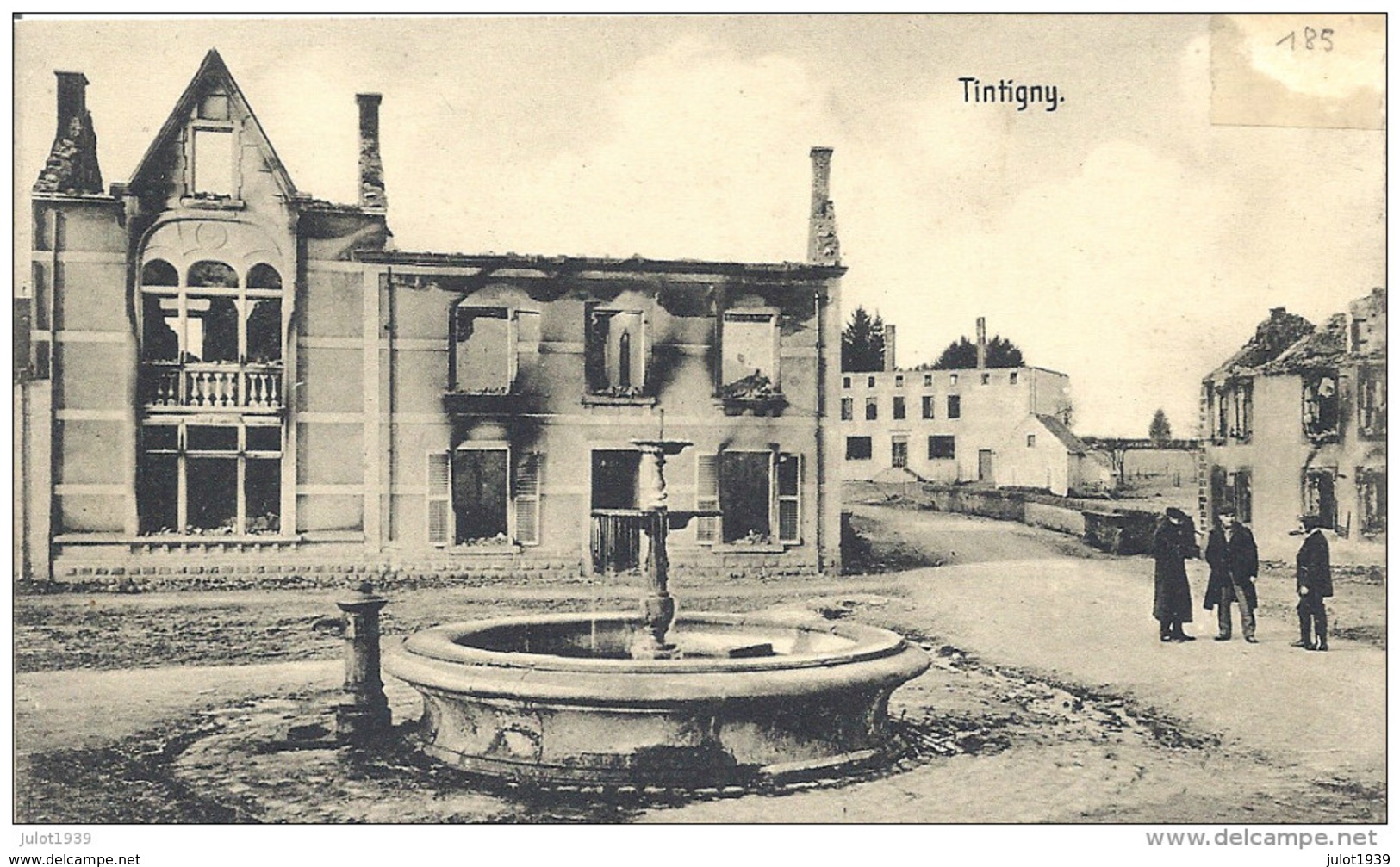 TINTIGNY ..-- GUERRE 14 - 18 ..-- TINTIGNY , En Ruines !!! Carte Allemande 185 . - Tintigny