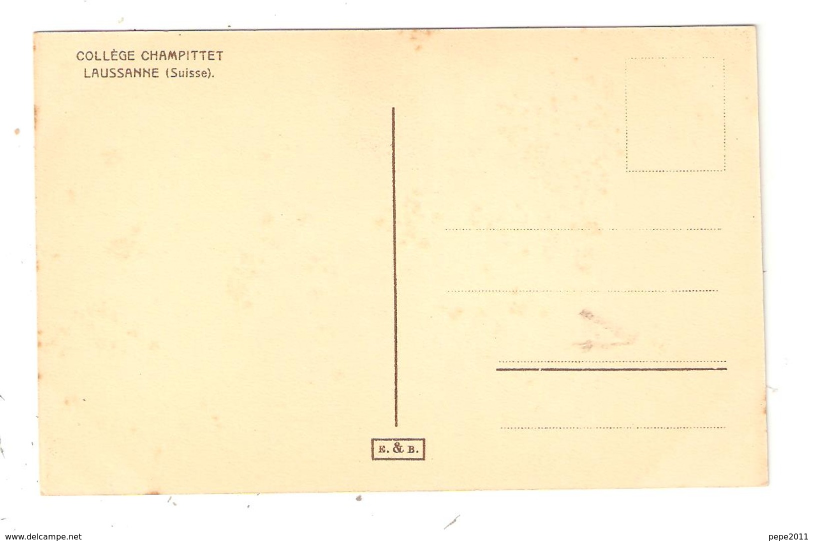 CPA LAUSANNE Collège Champittet Couloir Escalier - Lausanne
