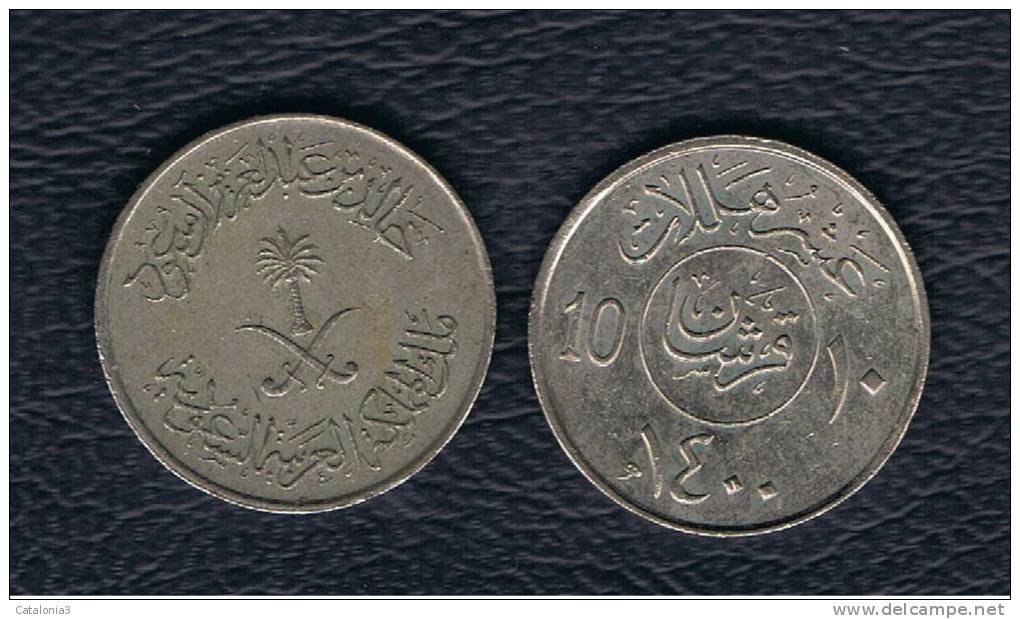ARABIA SAUDITA - 10 Halala 1400   KM54 - Saudi Arabia