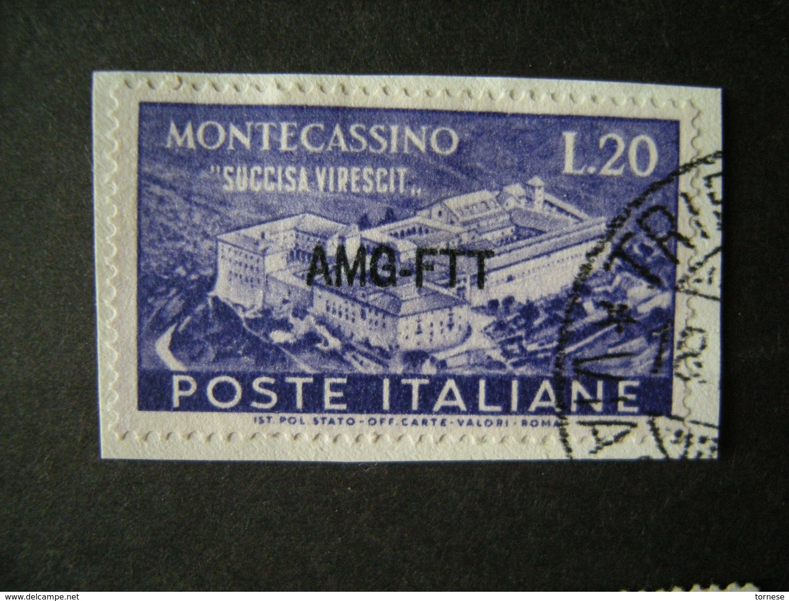 TRIESTE - AMGFTT. 1951, MONTECASSINO, Cent. 20, TB - Gebraucht