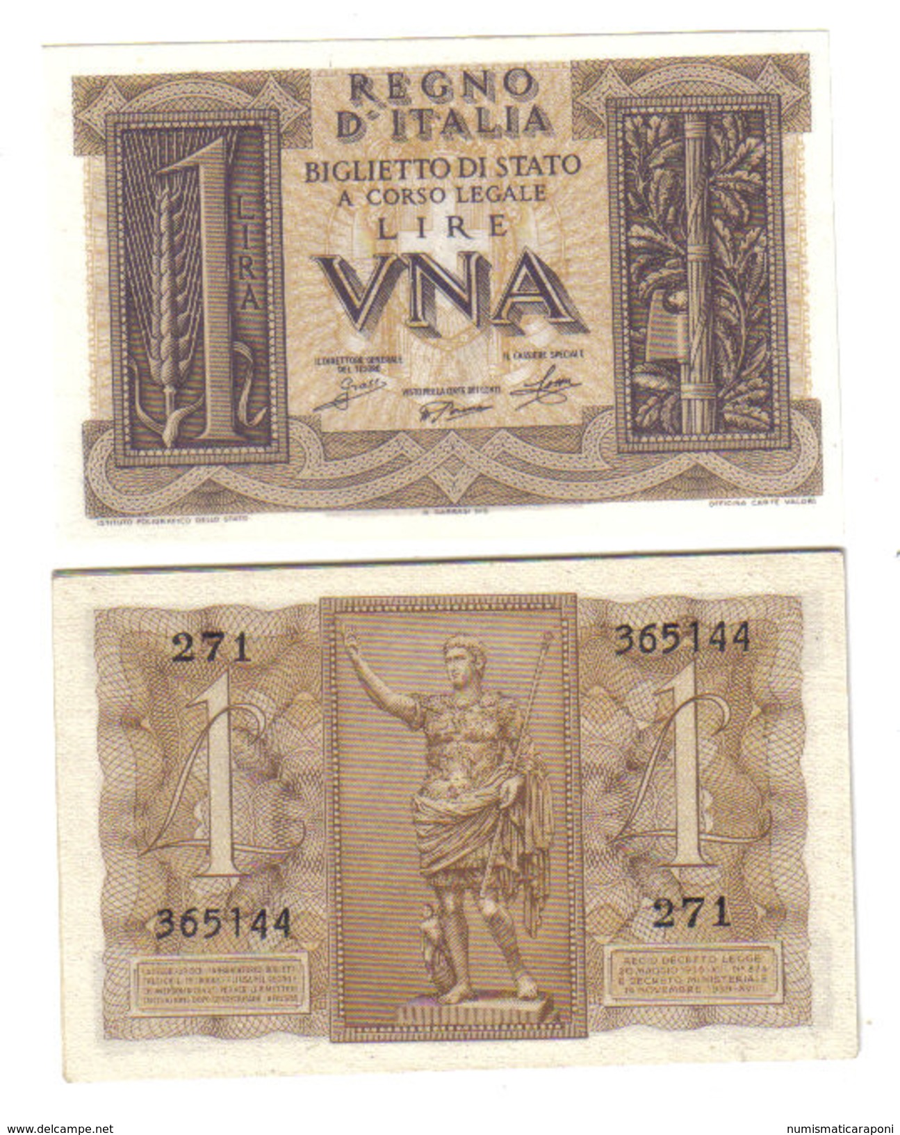 1 LIRA IMPERO 1939 FDS ASTA 1145 - Italia – 1 Lira