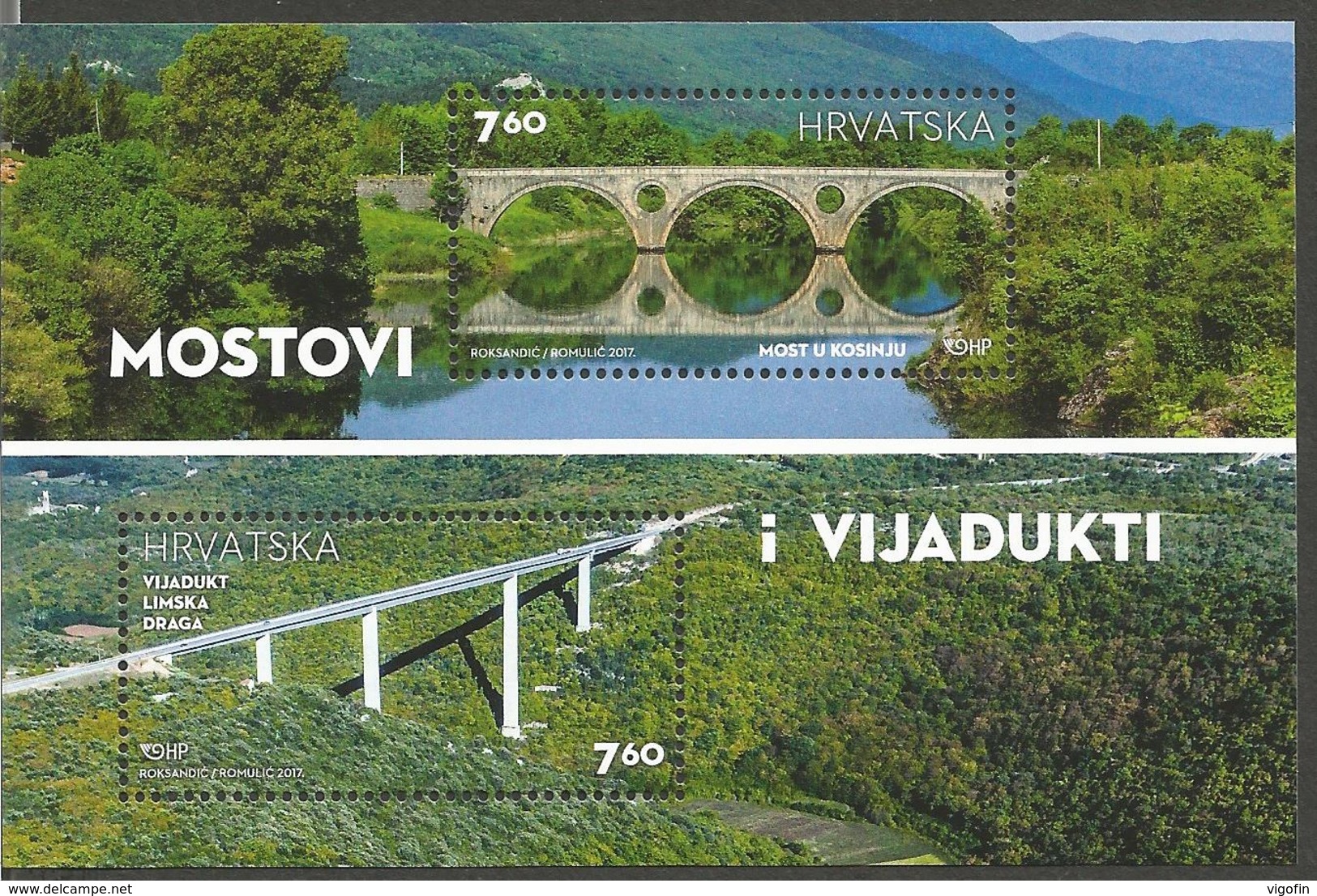 HR 2017-1280-1 BRIDGES, HRVATSKA CROATIA, S/S, MNH - Brücken