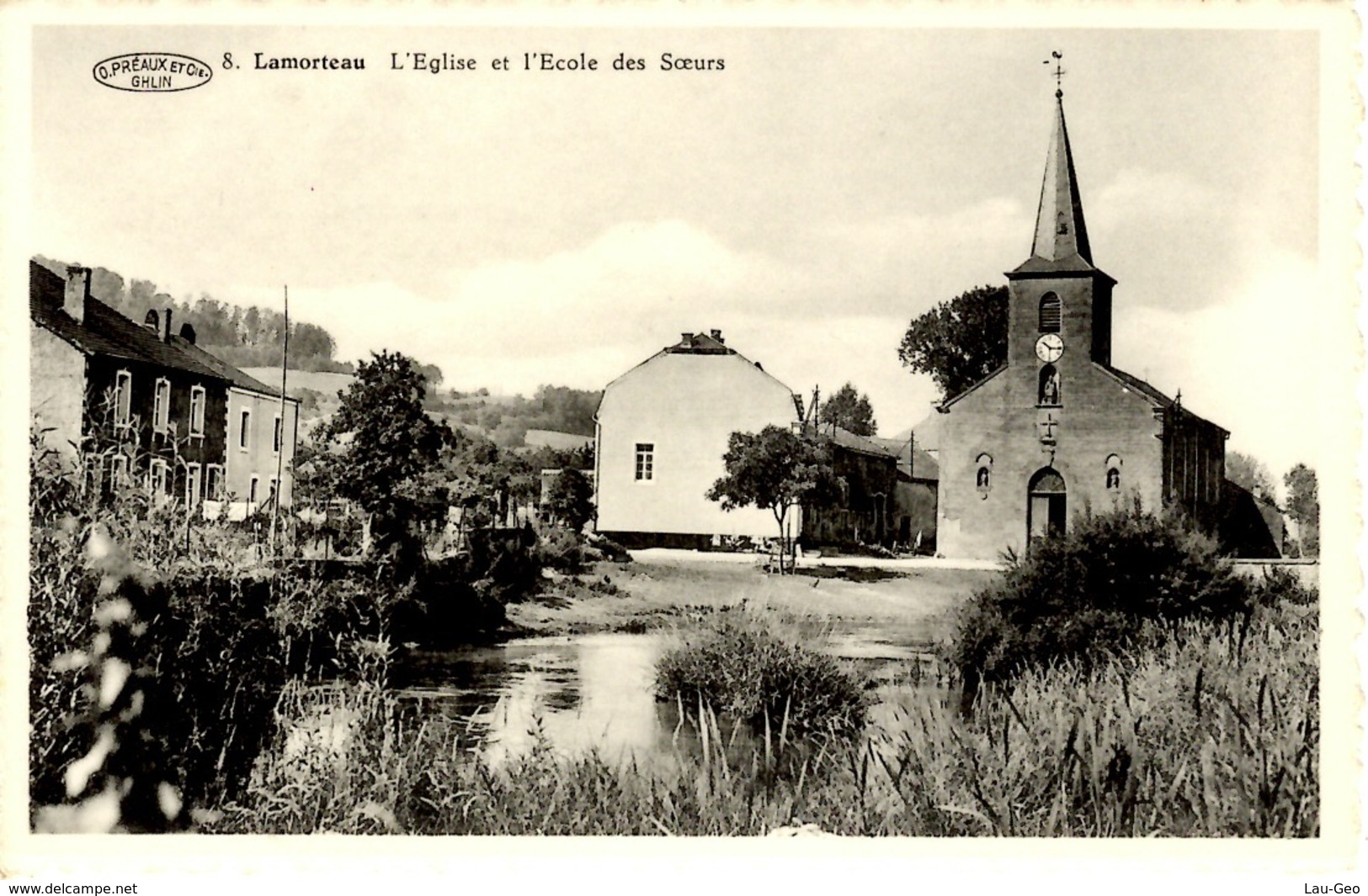 Lamorteau (Rouvroy) L'Eglise Et L'Ecole Des Soeurs - Rouvroy