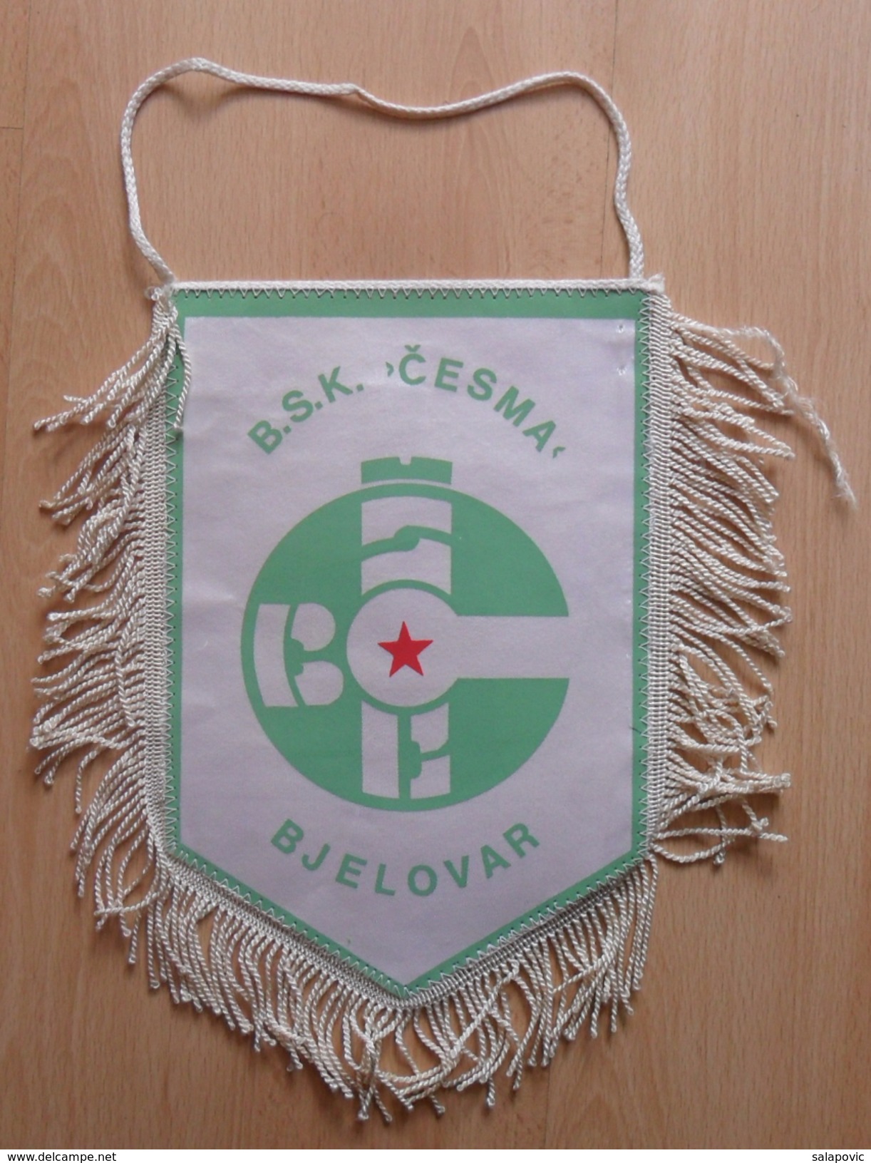 BSK CESMA BJELOVAR Croatia  FOOTBALL CLUB, SOCCER / FUTBOL / CALCIO  OLD PENNANT, SPORTS FLAG - Kleding, Souvenirs & Andere