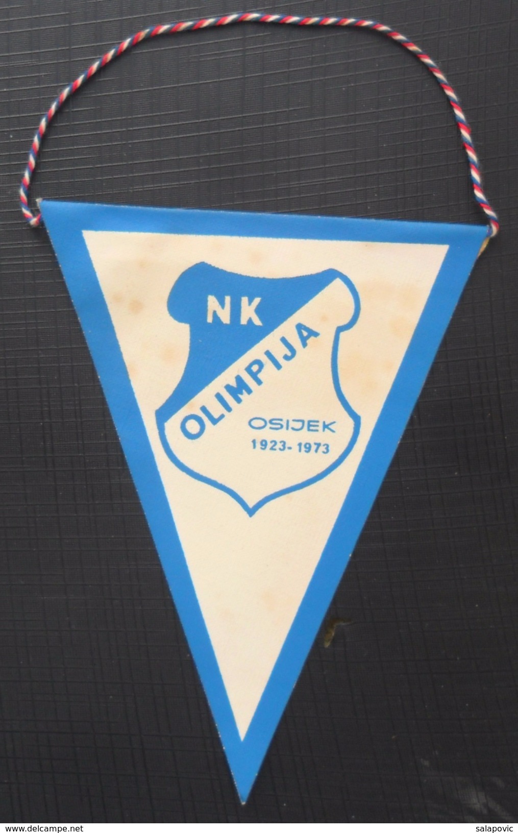 NK OLIMPIJA OSIJEK, Croatia FOOTBALL CLUB, SOCCER / FUTBOL / CALCIO,  OLD PENNANT, SPORTS FLAG - Bekleidung, Souvenirs Und Sonstige