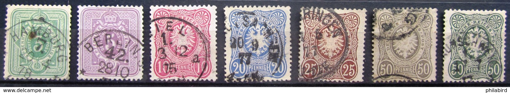 ALLEMAGNE EMPIRE                 N° 30/35A                     OBLITERE - Used Stamps