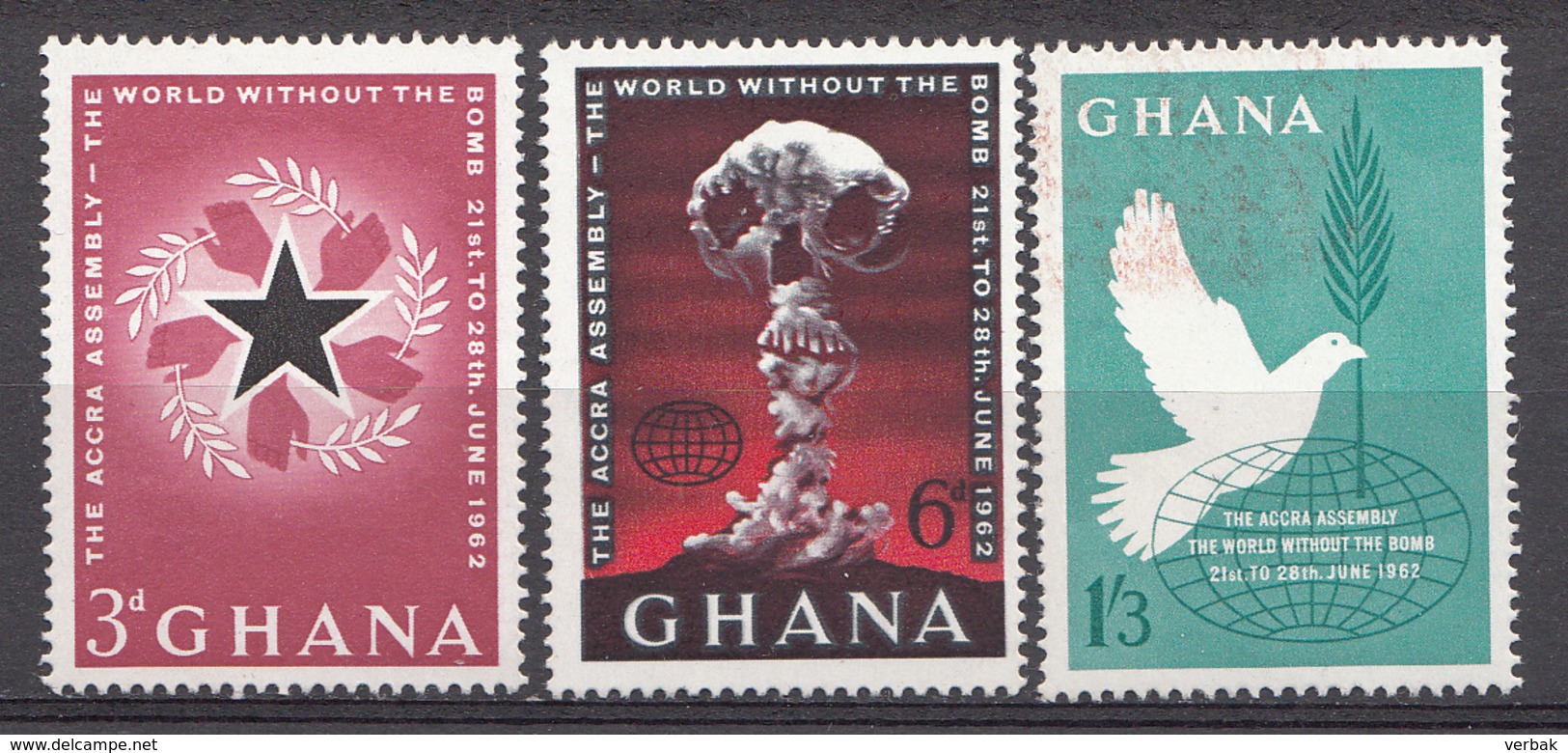 Ghana 1962 Mi.nr: 121-123 Accra-Konferenz  Neuf Sans Charniere /MNH / Postfris - Ghana (1957-...)