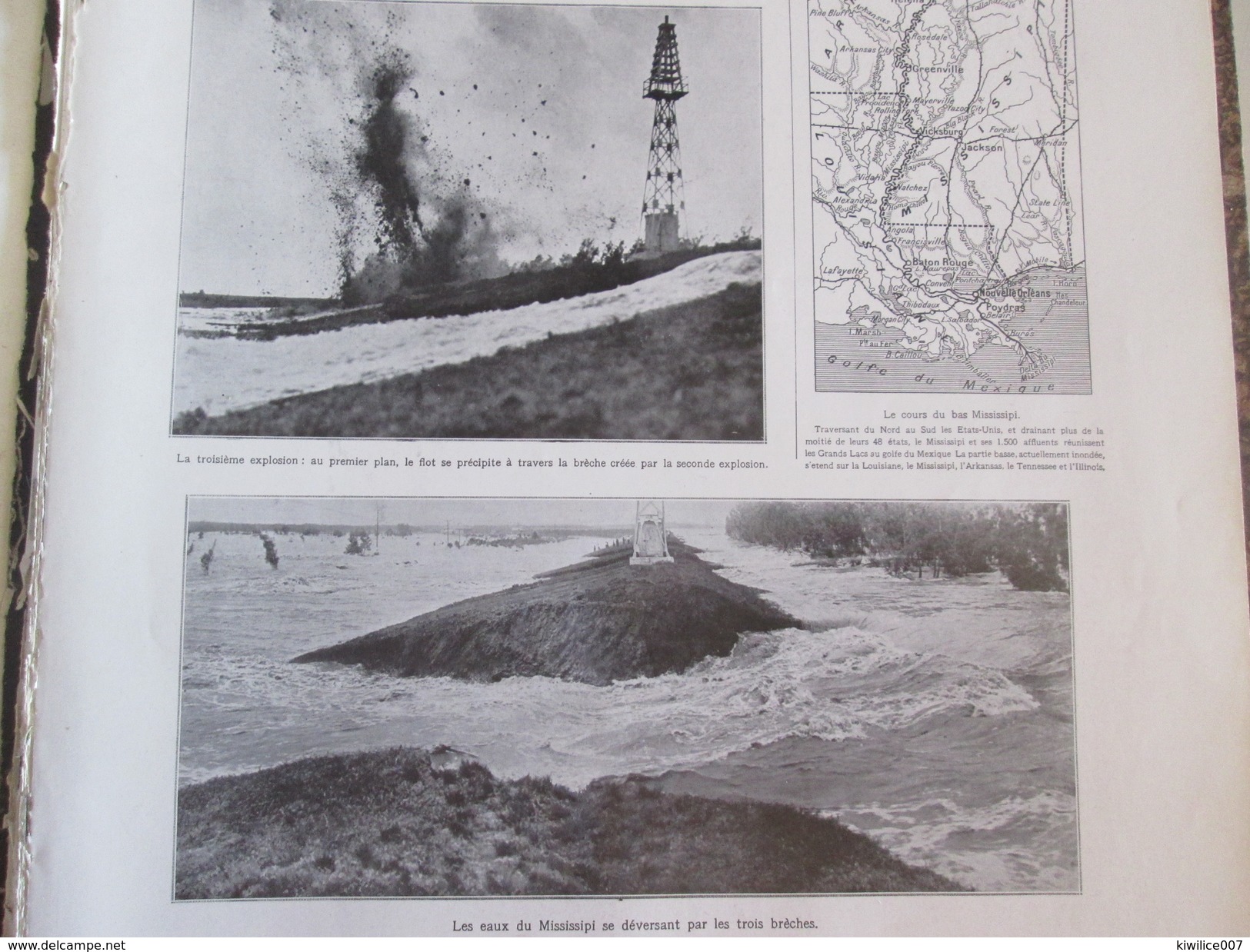 1927  Rupture De La Digue De  PODAS Mississipi  LITTLE ROCK  Yazoo GALE  ILLINOIS    CRUE ARKANSAS - Non Classés