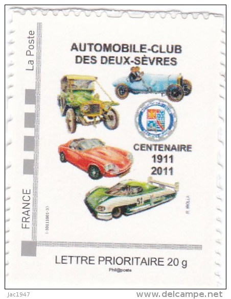 MTAM Automobile Club Deux Sévres De 2011 Dessin R. Irolla - Other & Unclassified