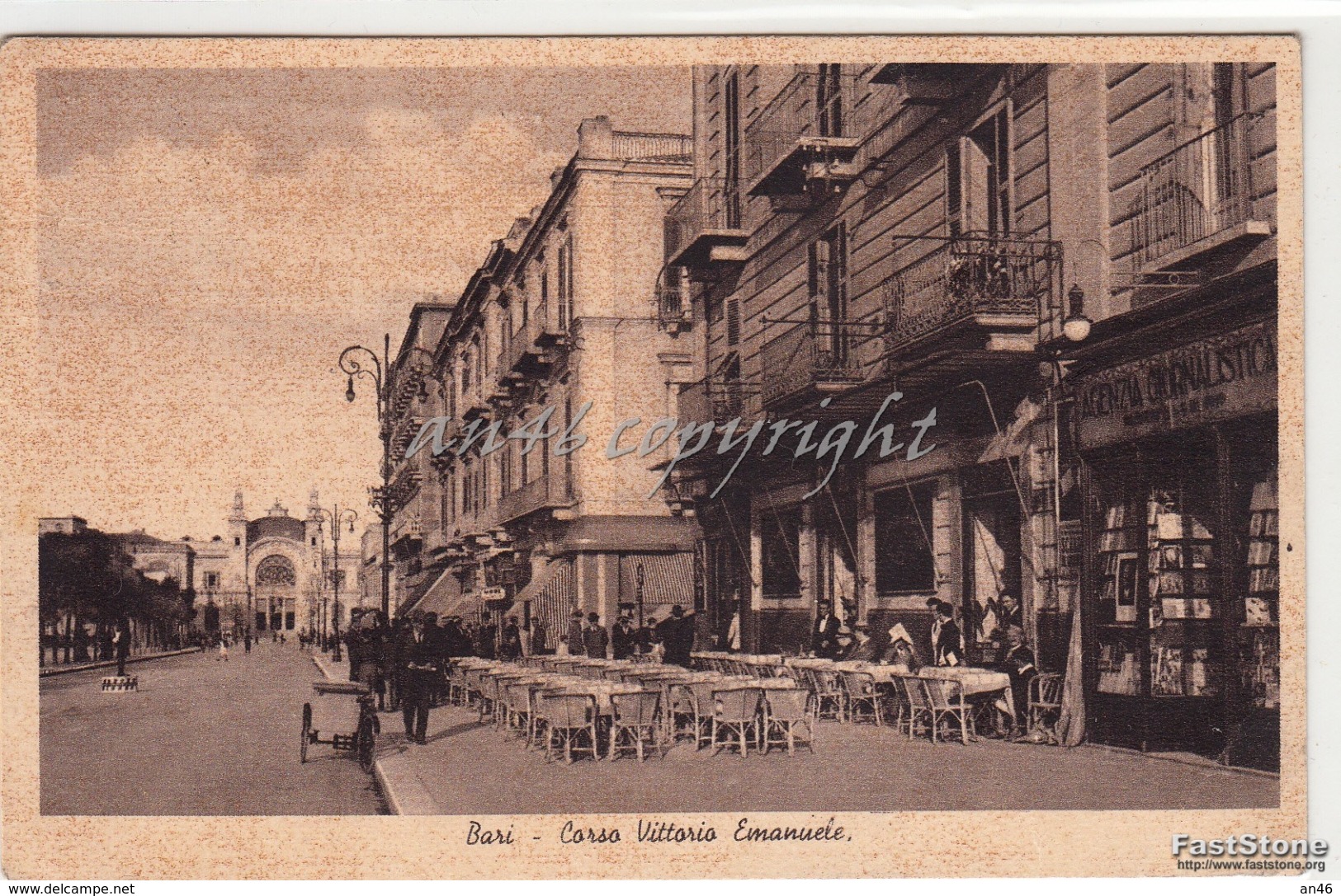 Bari_Corso Vittorio Emanuele_Vg Il 4/6/1939-Antica Originale_ 2 Scan- - Foggia