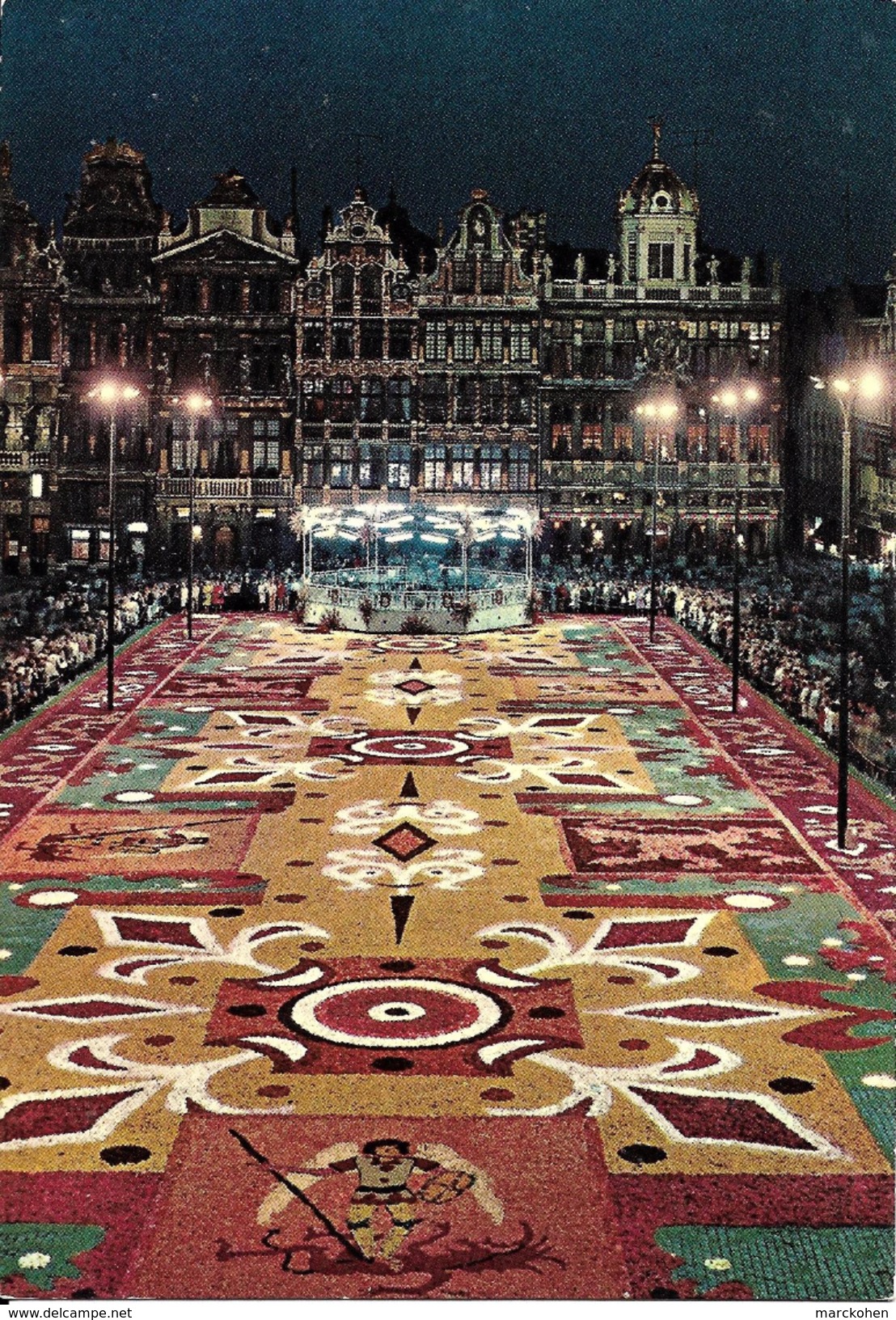 Bruxelles (1000) : Vue Nocturne Du Tapis De Fleurs De La Grand'Place. CPSM. - Brussel Bij Nacht