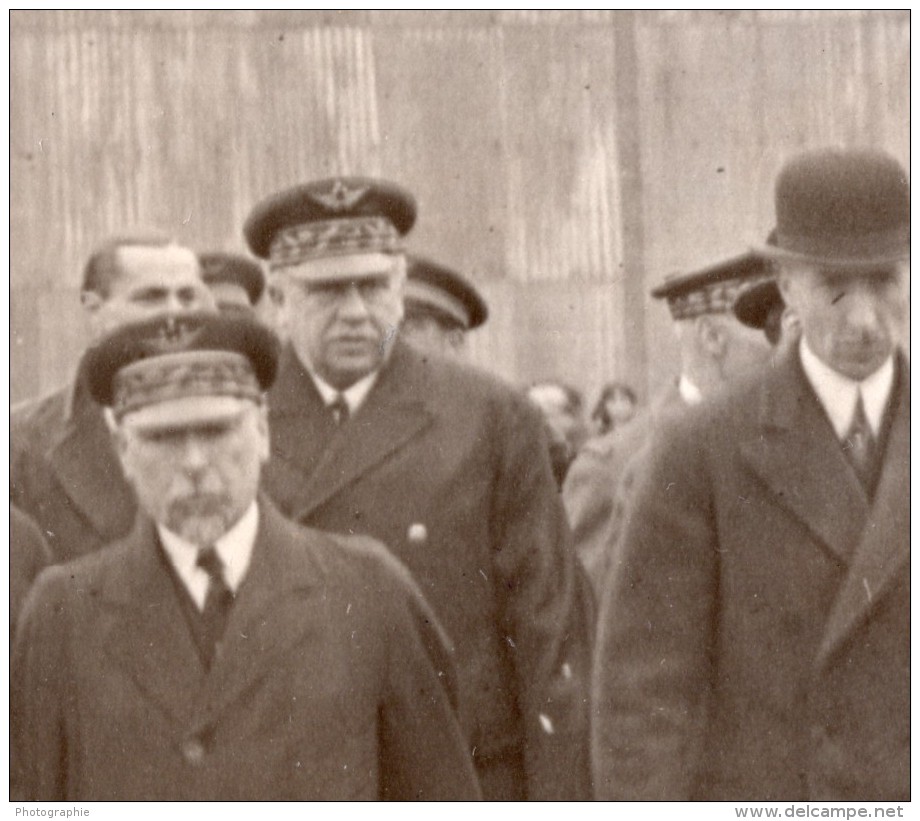 France Le Bourget Retour Du Ministre Dumesnil Aeronautique Ancienne Photo 1930 - Aviation